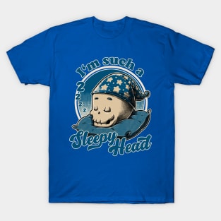 Skull Sleepyhead - Cute Funny Pun T-Shirt